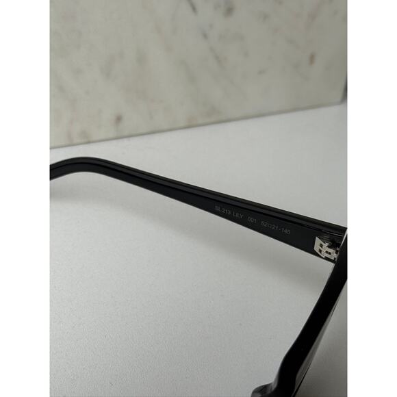 NEW Saint Laurent SL213 Black Lily Cat Eye Sunglasses - Picture 3 of 5
